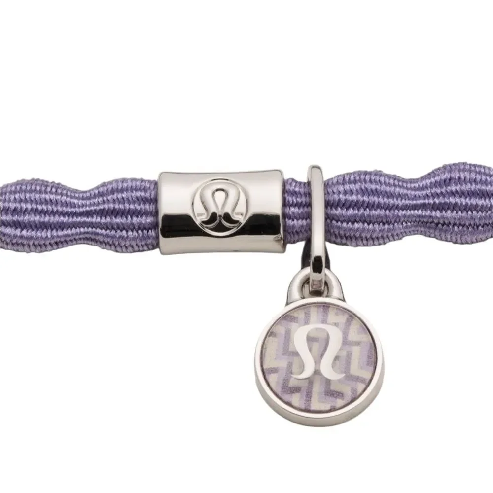Lululemon Charm Hair Ties 3 Pack Green/Faint Lavender/Grape Mist/Silver